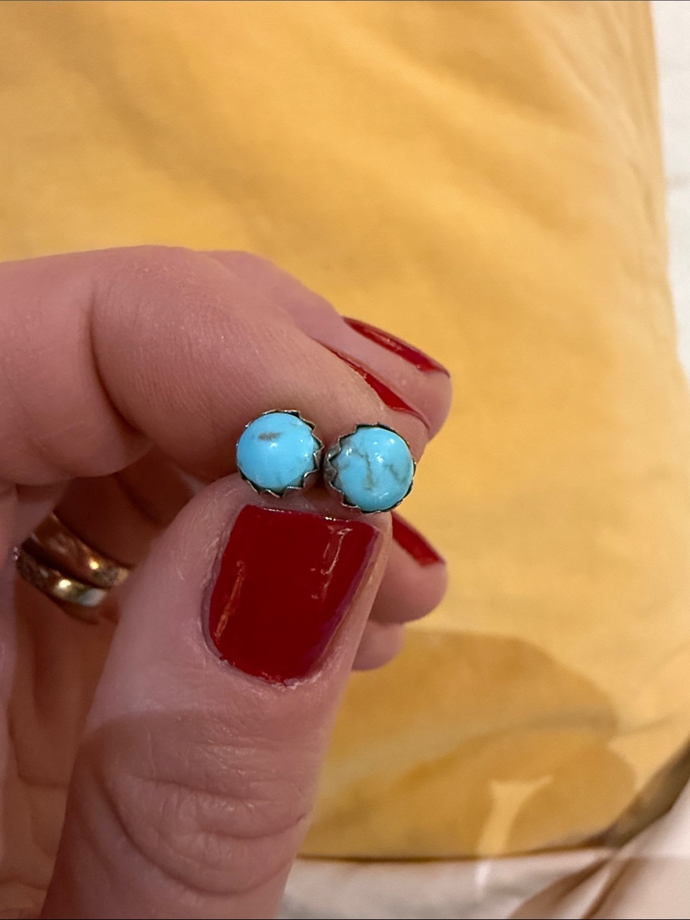 Sterling Silver Turquoise Stud Earrings
